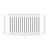 6 ft Matte Black Aluminum Deck Railing Kit