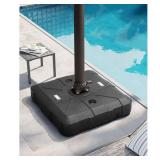 260 lb HDPE Umbrella Base with Wheels Black