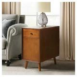 Teodor Acorn 14 in. End Table with Outlets