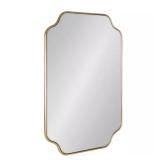 Plumley 36x24 Glam Scalloped Gold Wall Mirror