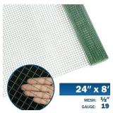 Fencer Wire 19G Green Vinyl Coated Cloth 24x96