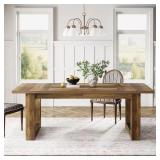 Roesler Brown Wood 63 in Sled Dining Table