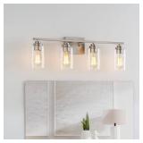 30 in. 4-Light Brushed Nickel Vanity Light