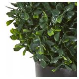 Nearly Natural 13-in Boxwood Topiary Plant