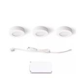 Plug-In 3-Light White Dimmable LED Puck