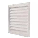 12 in. x 18 in. Plastic Wall Louver Vent White