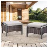 TwilightZone 2-Piece Wicker Ottoman