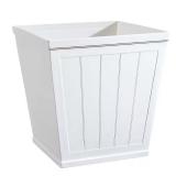 Hanover 20 in. White Resin Planter Beadboard