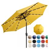 9 ft Steel Market Solar Umbrella (gray)
