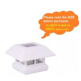 4x4 White Plastic Solar Post Cap, 7 lm