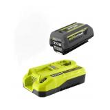 Ryobi Dual Platform Charger with 40V 4Ah Battery