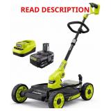 RYOBI 18V 12" Cordless Mower , TOOl ONLY, MISSING