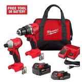 Milwaukee M18 18V 2-Tool Drill/Impact Kit