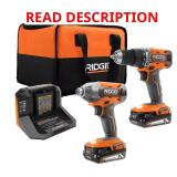 RIDGID 18V Impact & Drill (No Batteries) Carry Ca