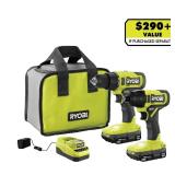 RYOBI 18V 2-Tool Drill/Impact Kit (2x1.5Ah)