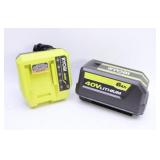 Ryobi 40V 6Ah Battery With Fast Charger
