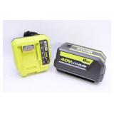 Ryobi 40V 6Ah Battery With Fast Charger