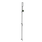 49 in. H Steel No Dig Multi-Purpose Black Latch