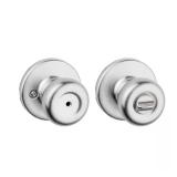 Tylo Satin Chrome Bed/Bath Door Knob with Lock