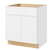 Leyton Slim Shaker Sink Base, Alpine White