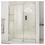 Unidoor 57-58x72 Frameless Shower Door