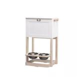 Parlor Pet Feeder Station in White