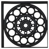 HomeRoots Black 16x16 Rubber Outdoor Door Mat