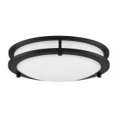 Hampton Bay Flaxmere 12" Matte Black LED Mount