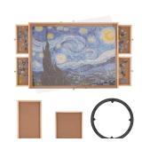 Rotating Puzzle Board with 6 Drawers