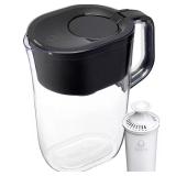 10-Cup Water Filter Pitcher (Black)