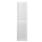 12x59 in. White Louvered Shutters (Pair)