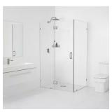 Brushed Nickel Pivot Shower Encl 40x40x78