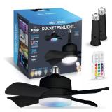15.7 in Matte Black Ceiling Fan w/ Remote