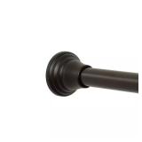 NeverRust Aluminum Adjustable Shower Rod Black