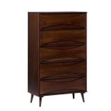 Walker Edison 5-Drawer Chest Walnut