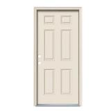 36x80 6-Panel Primed Front Door w/ Brickmould