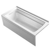 Archer 66x32 in. Soaking Bathtub, LHD White