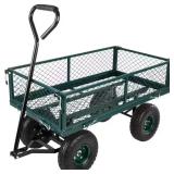 Steel & Rubber Wagon Cart, 650-lb, Green