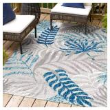 Tropics Palm Leaves Rug 8 ft x 10 ft
