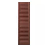 15 in. x 55 in. Open Louvered Shutters Red