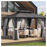 BOX 1 OF 2 Outdoor Dual-Layer Galvanized Gazebo