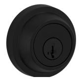 Kwikset Round Matte Black Deadbolt