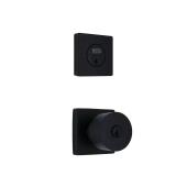 Ridgeway Matte Black Door Knob Set with Keyway
