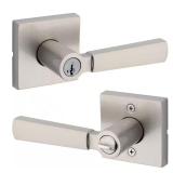 Perth Satin Nickel Door Lever SmartKey