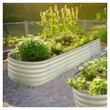 Galvanized Steel Raised Garden Bed 8x2x1.4ft