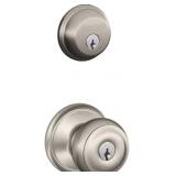 Schlage Satin Nickel Deadbolt & Knob Set