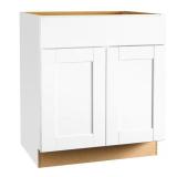 Shaker Sink Base, Satin White, 30x24x34.5"