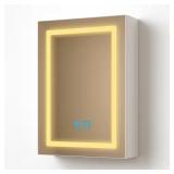 White Medicine Cabinet with Mirror Doors