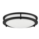 Flaxmere 12" Matte Black LED Flush Mount