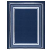 3 x 5 Navy Carmel Border Non Slip Rug